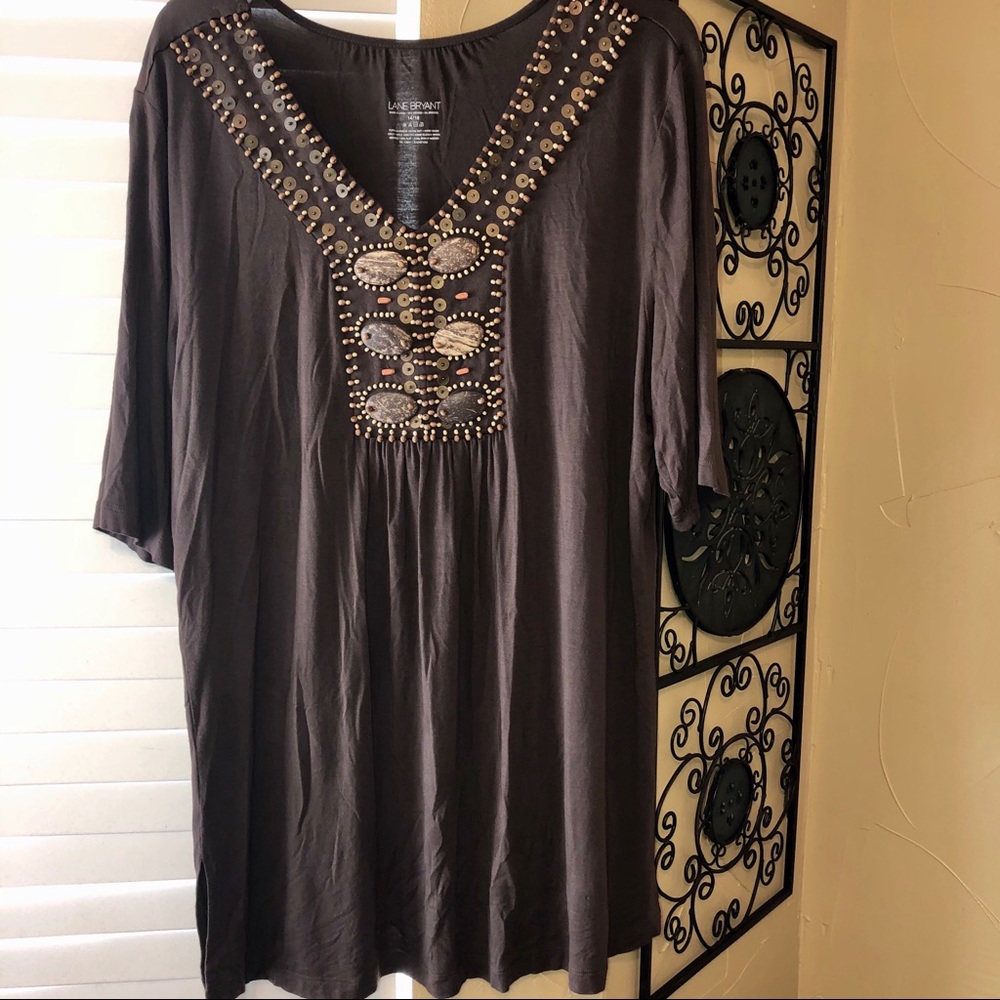 Lane Bryant | NWOT Stone work/beaded blouse
